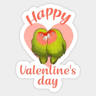 Happy valentines day love birds Sticker